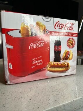 Coca Cola Red Pop-Up Hot Dog Toaster - Nostalgia Party Appliance